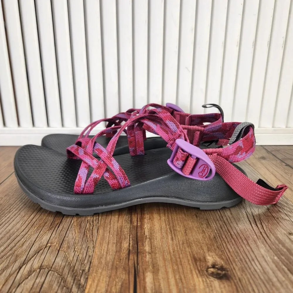 Chaco ZX/1 Ecotread Kids 4 M Sweeping Fuchsia Pink Hiking Beach Strappy Sandals